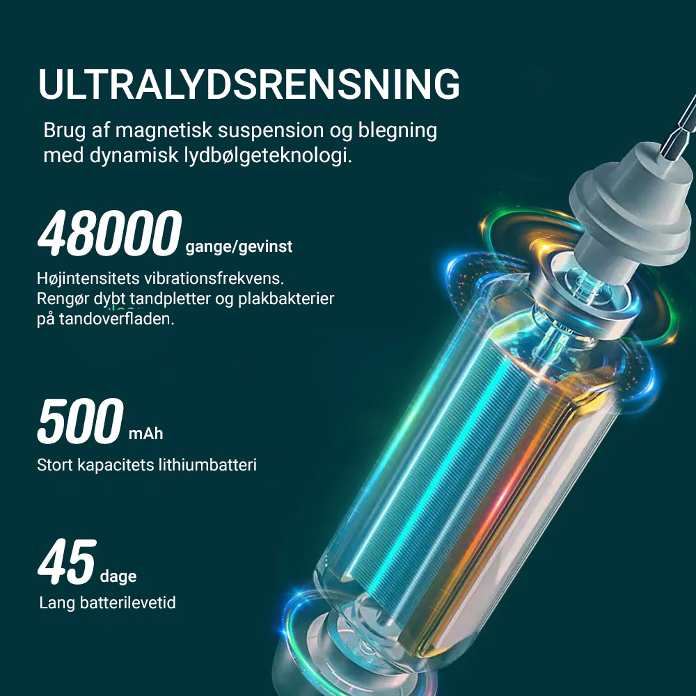 ULTRASONISK ELEKTRISK TANDBØRSTE